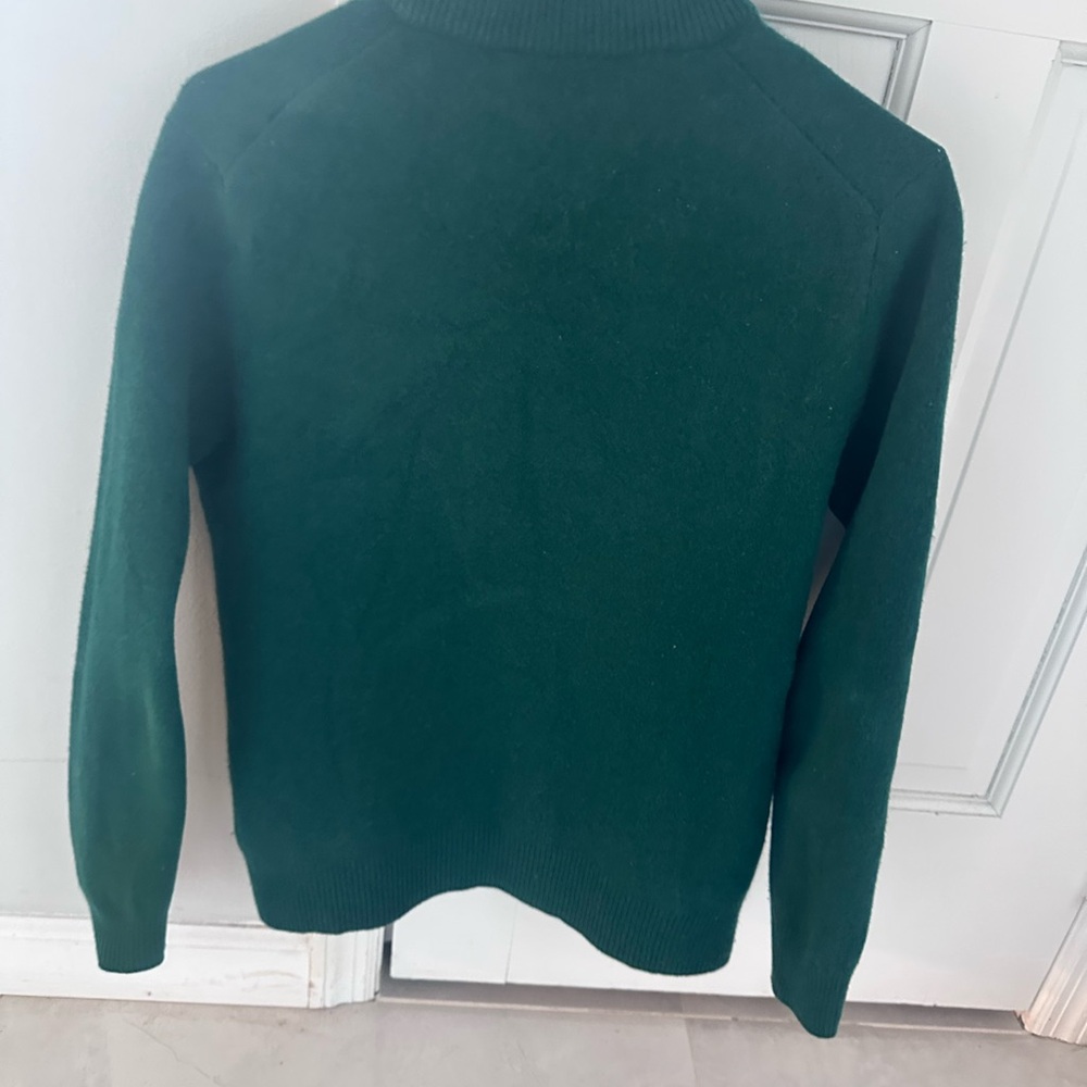 Ralph Lauren cashmere wool Forest Green Zip-Up Sweater - Picture 9 of 10